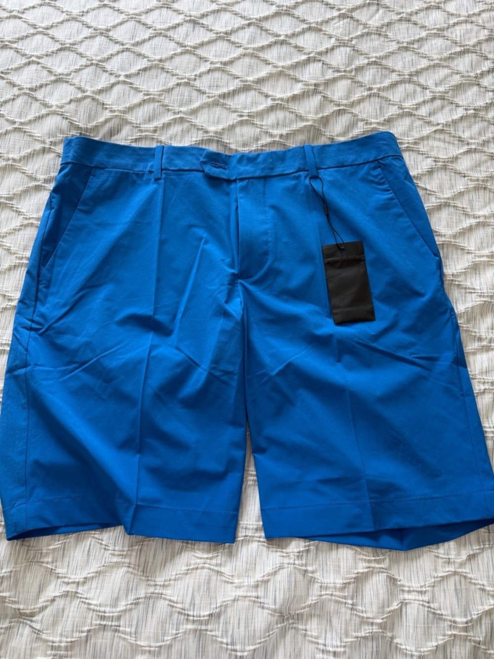 J.Lindeberg Electric Blue Flat Front Performance Shorts